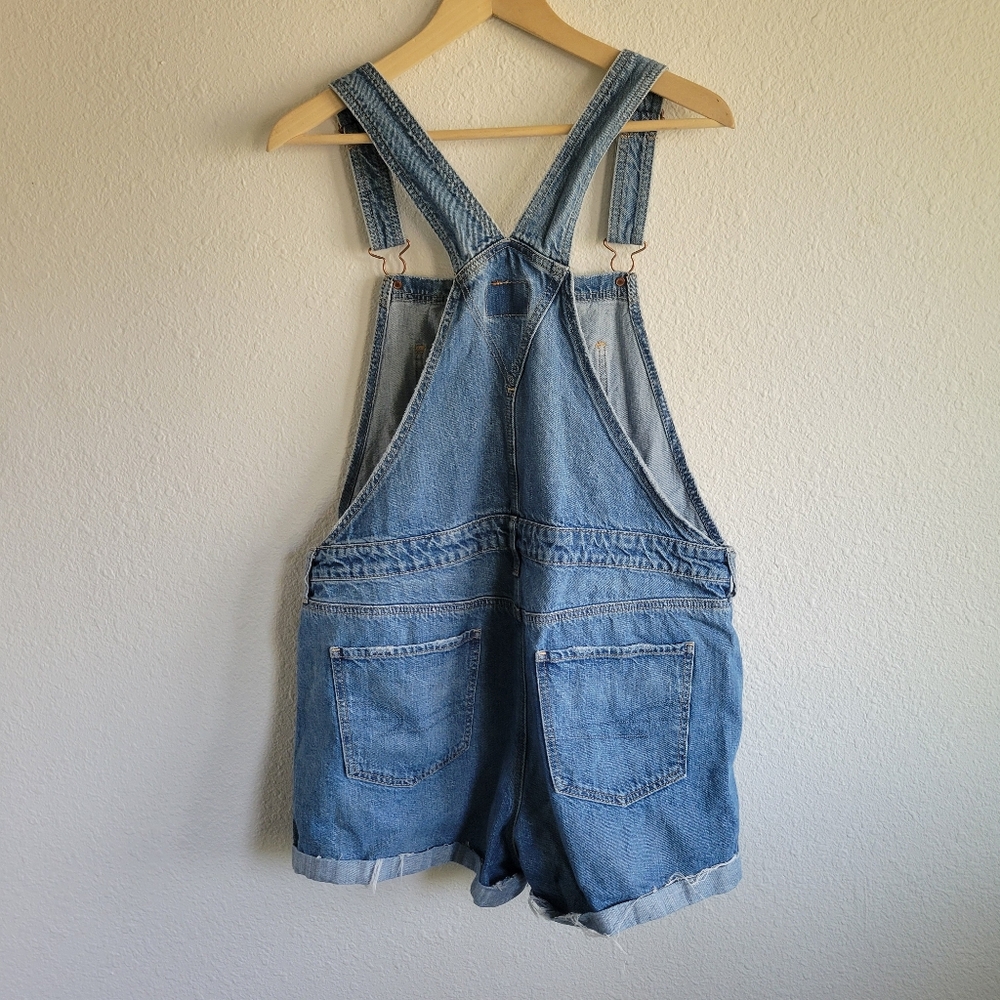 American Eagle Tomgirl Shortall Jean Overalls Womens Size L - Picture 6 of 10